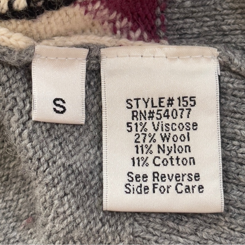 Cabi Argyle Wool Blend Button Front Belted Vest S… - image 5